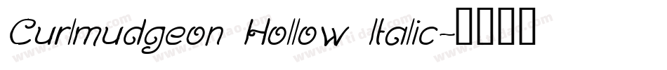Curlmudgeon Hollow Italic字体转换